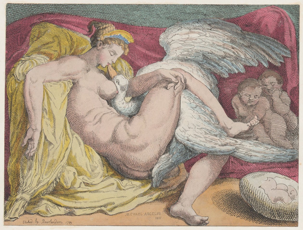 Leda a labuť, 1799., 1799. od Thomas Rowlandson