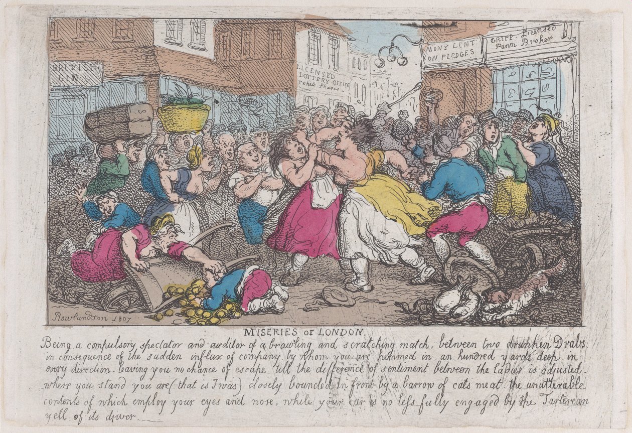 Miseries of London, 1807-08., 1807-08. od Thomas Rowlandson