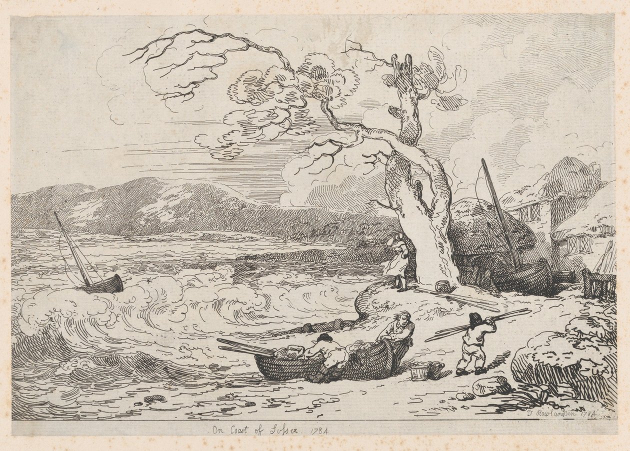 Na pobřeží Sussexu, 1784-85., 1784-85. od Thomas Rowlandson