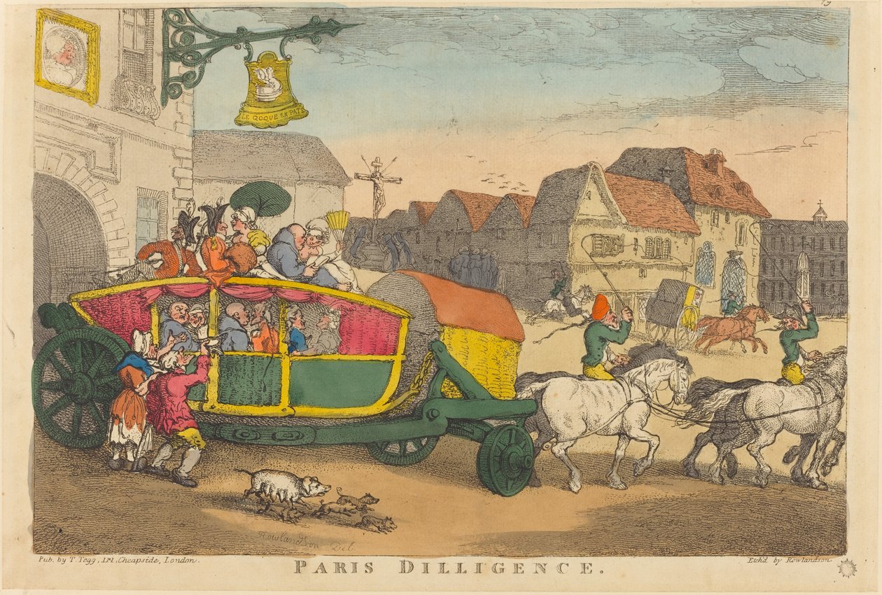 Paris Diligence od Thomas Rowlandson