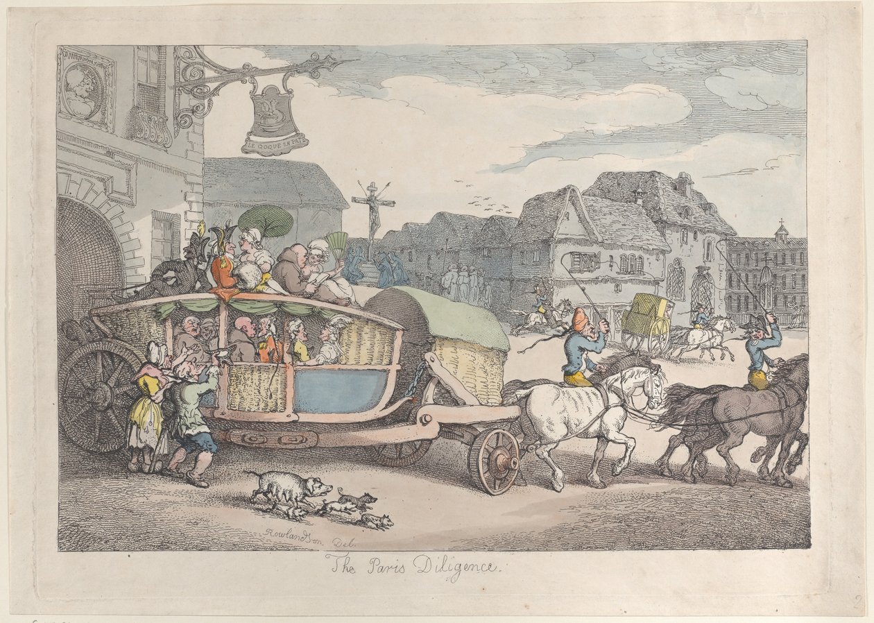 Paris Diligence, ca. 1810, ca. 1810. od Thomas Rowlandson