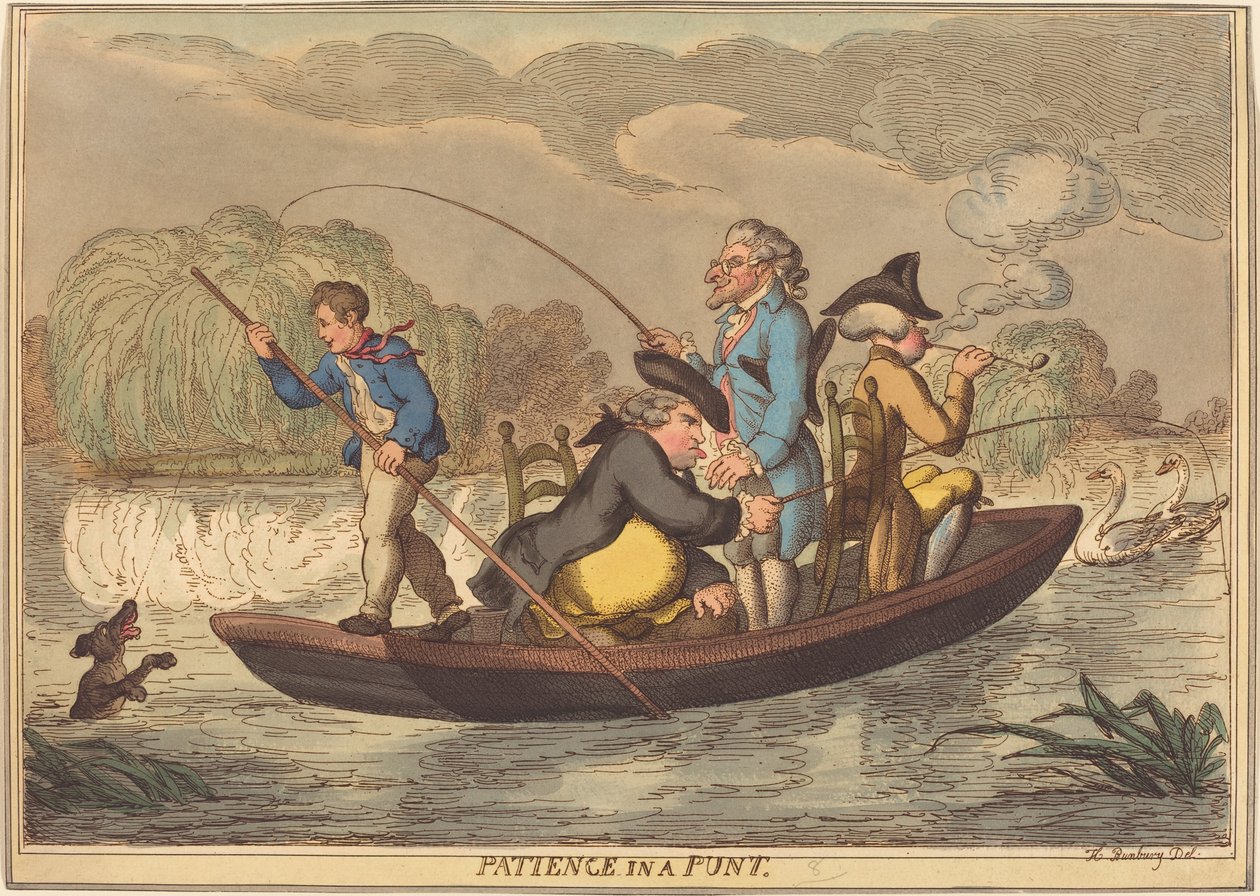 Trpělivost v pramici od Thomas Rowlandson