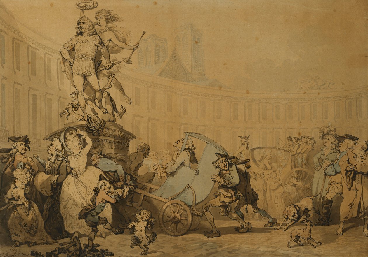 Vítězné náměstí v Paříži, 1784 od Thomas Rowlandson