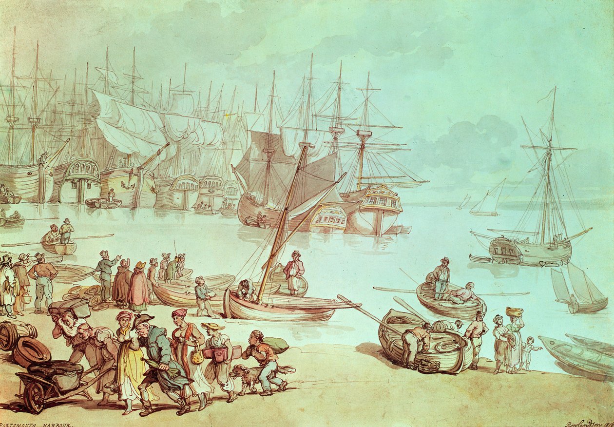 Portsmouth Harbour od Thomas Rowlandson