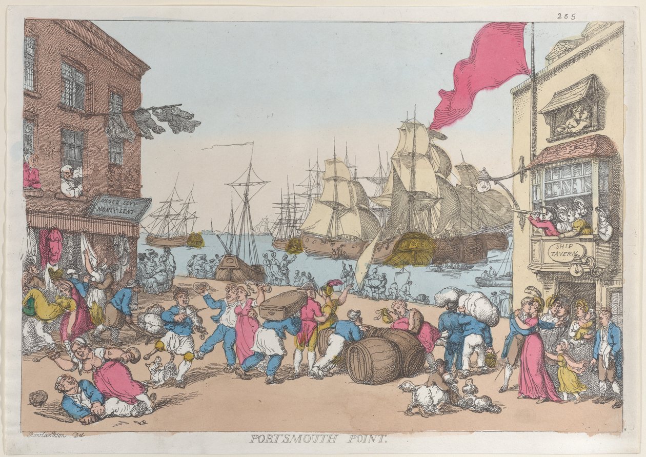 Portsmouth Point, 1814, 1814. od Thomas Rowlandson