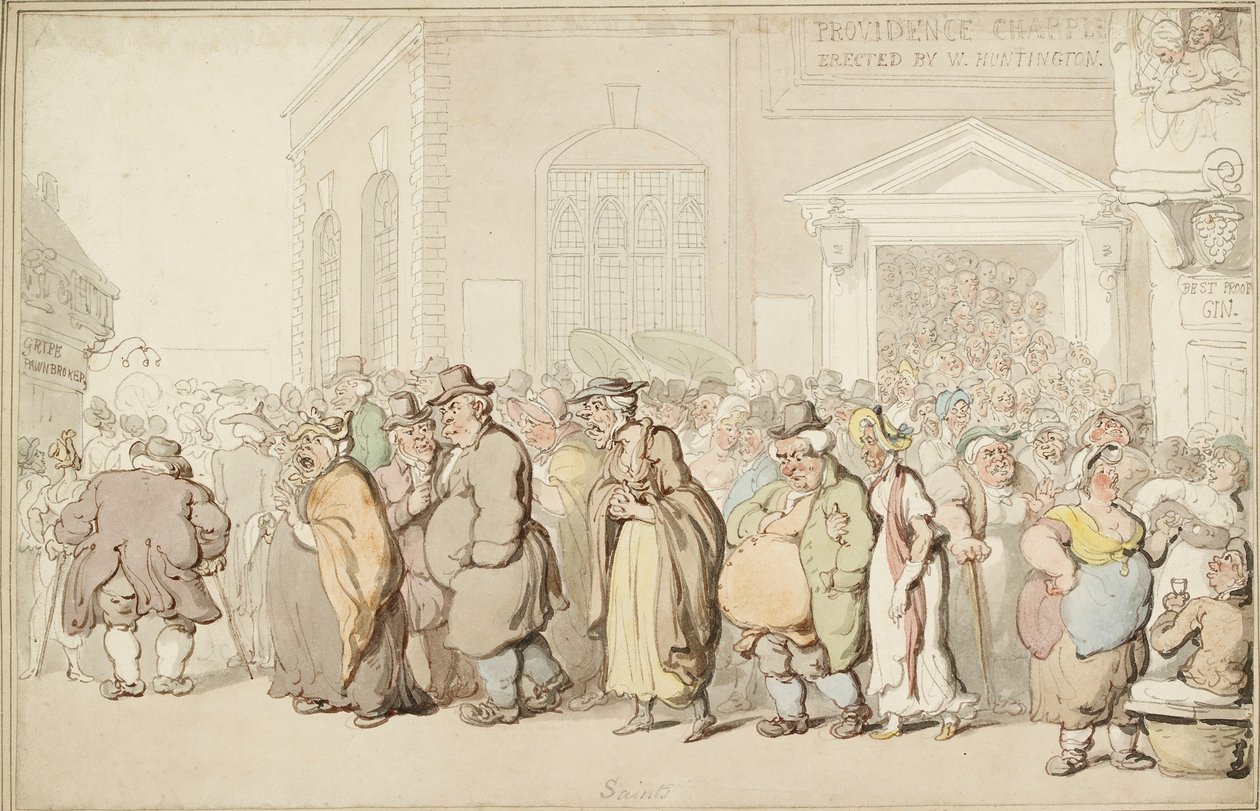 Kaple Providence, konec 18. století od Thomas Rowlandson