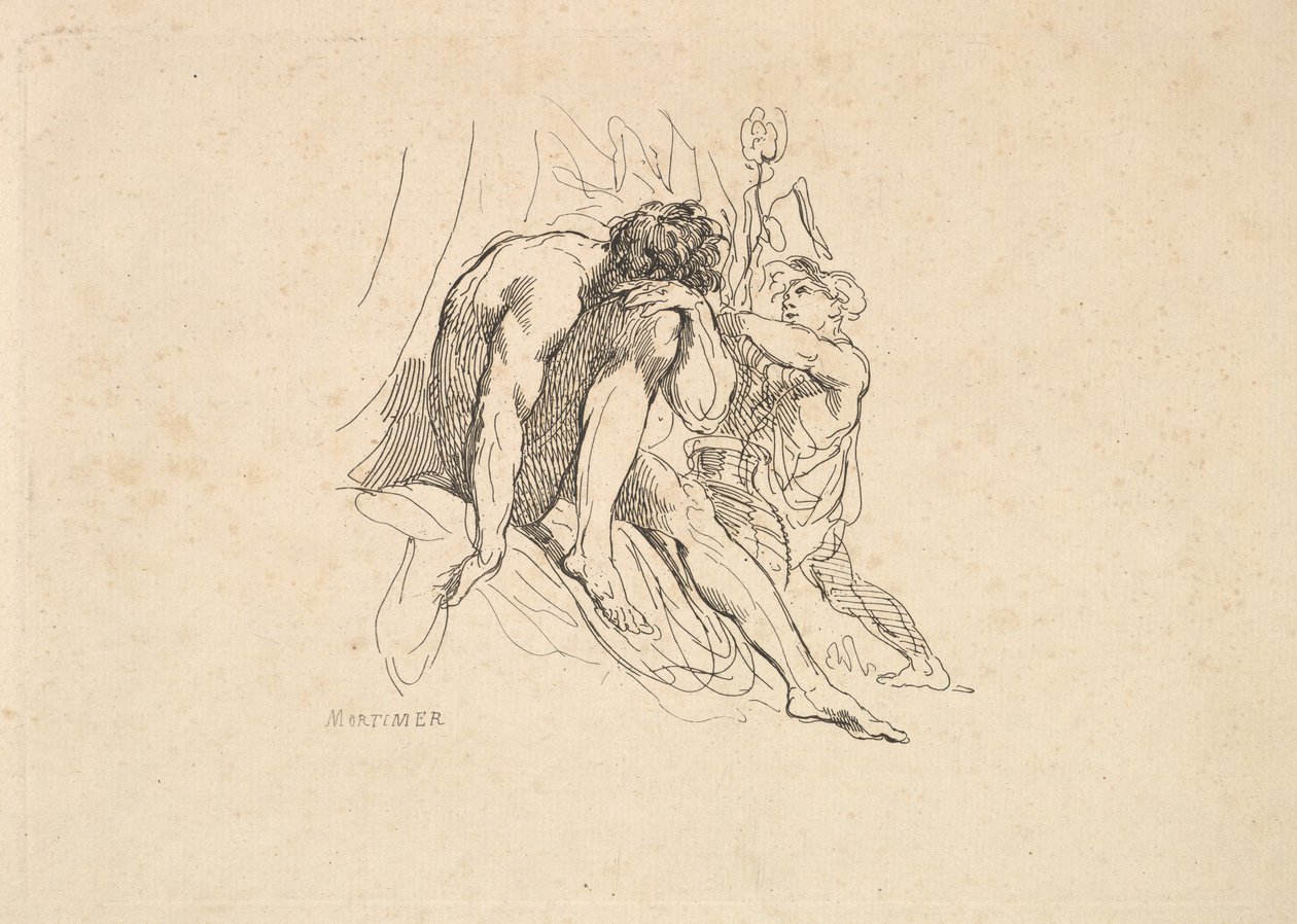 Řeka Bůh s dítětem, 1784-88. od Thomas Rowlandson