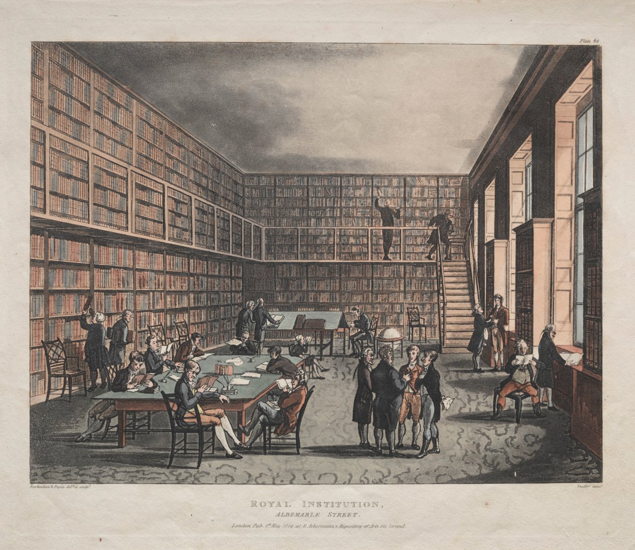 Royal Institution, Albemarle Street, 1809. od Thomas Rowlandson