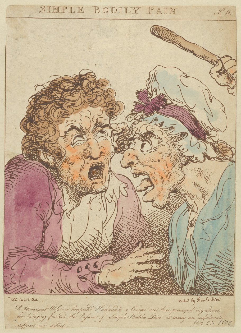 Jednoduchá tělesná bolest, 1800., 1800. od Thomas Rowlandson