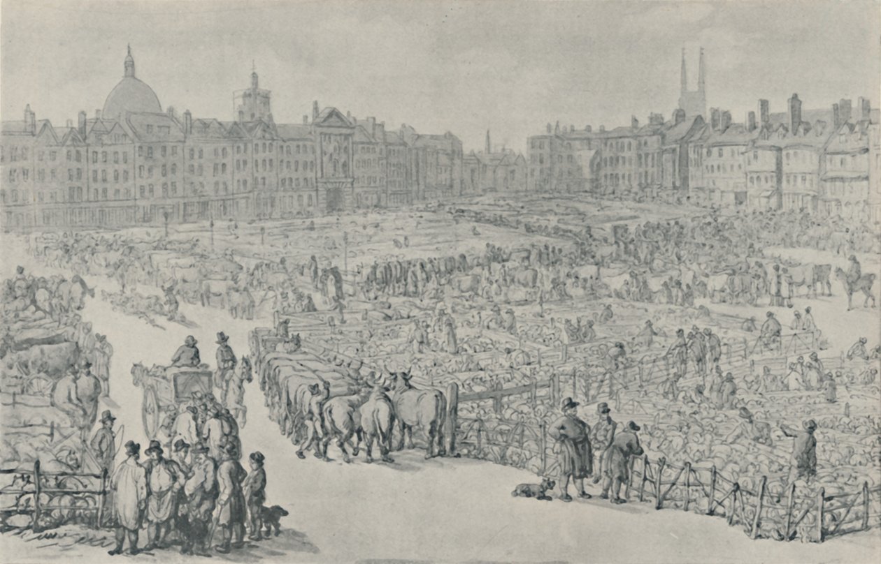 Smithfield Market, 1810, 1920 od Thomas Rowlandson