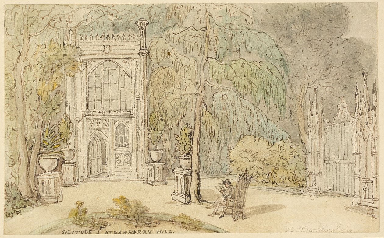 Samota na Strawberry Hill od Thomas Rowlandson