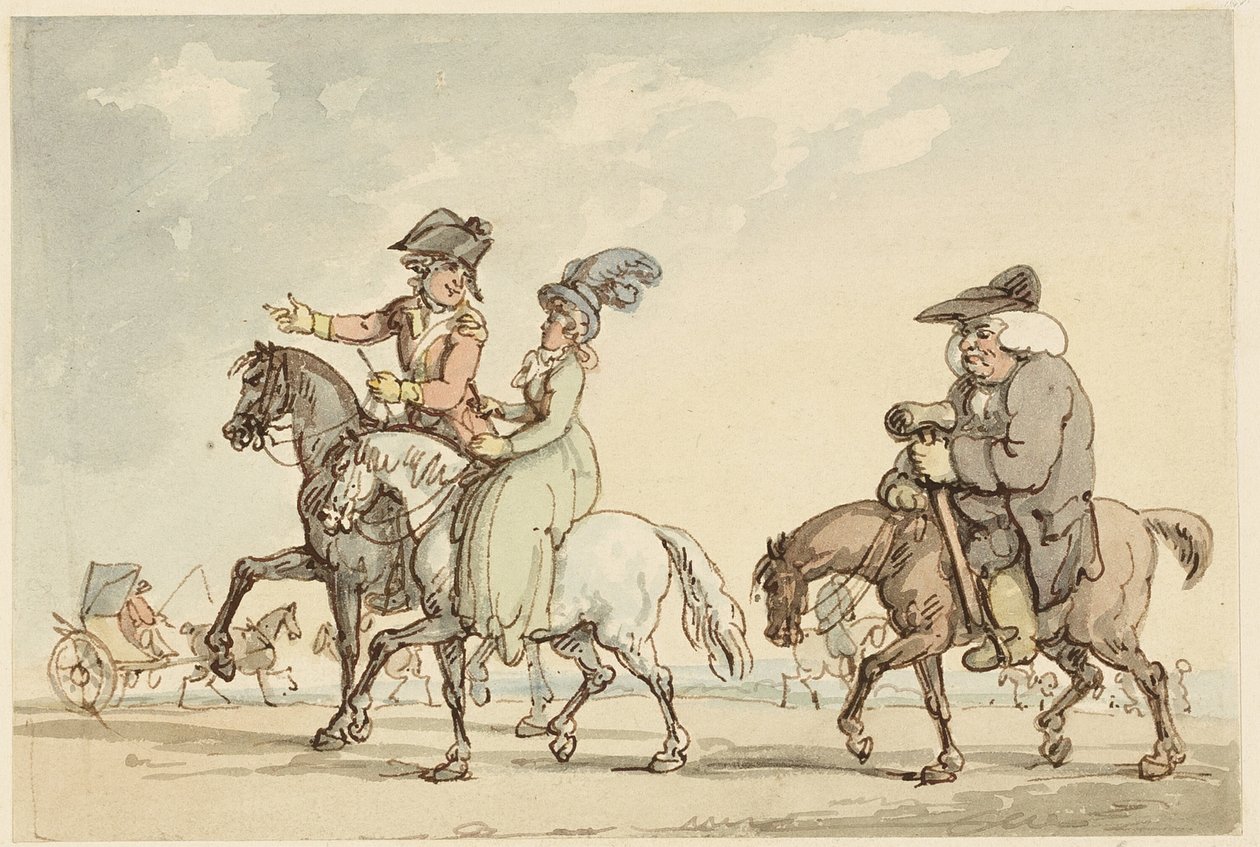 Studie pro pohodlí koupele od Thomas Rowlandson