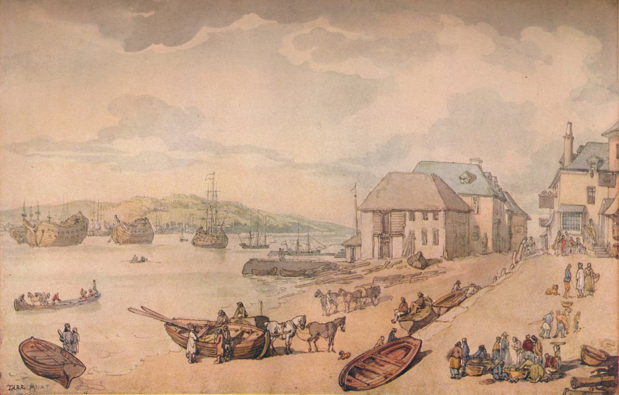 Tarr Point Torpoint, Plymouth, 18. století od Thomas Rowlandson