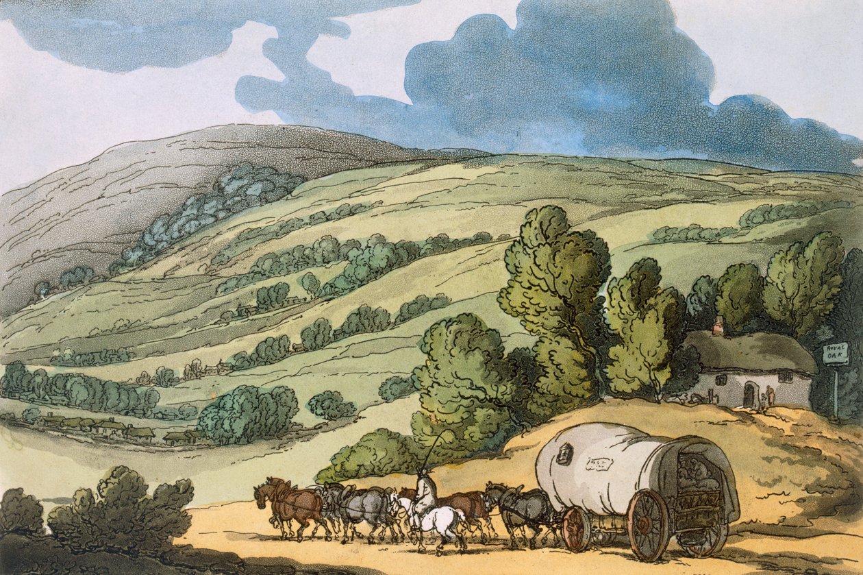 Taunton Vale, Somersetshire, hospoda. 1822. od Thomas Rowlandson