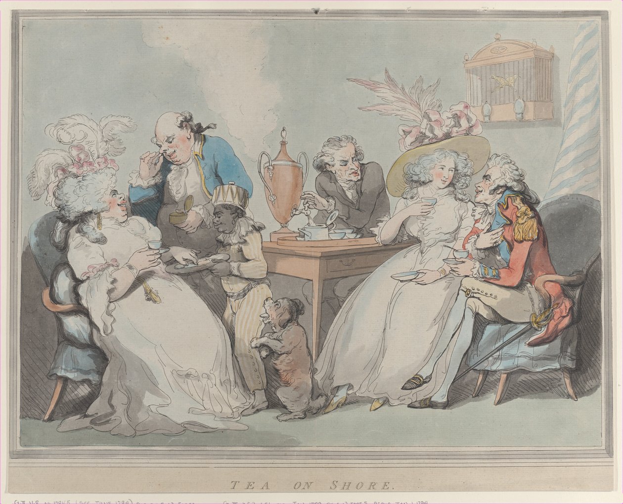 Čaj na pobřeží, 1785-94., 1785-94. od Thomas Rowlandson