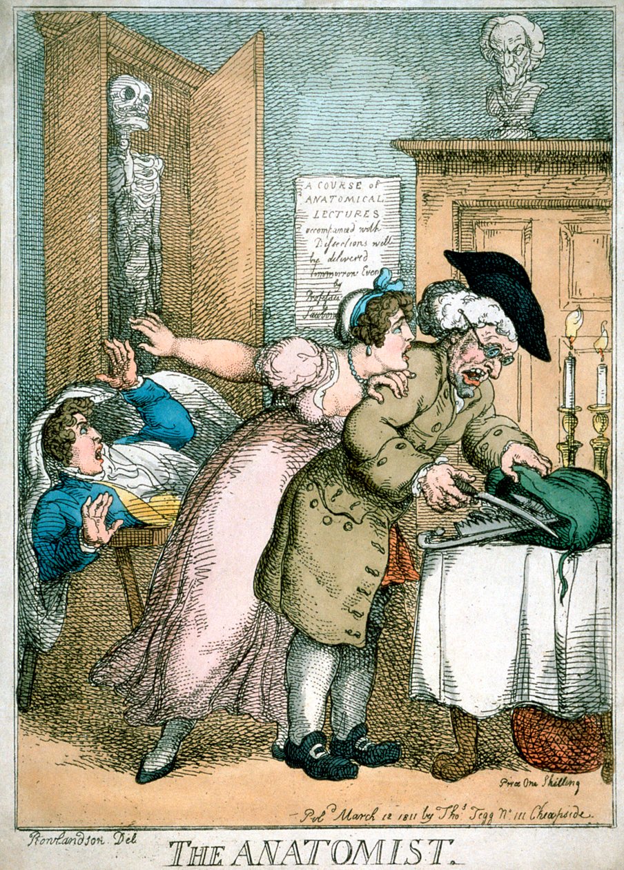 Anatom, 1811 od Thomas Rowlandson