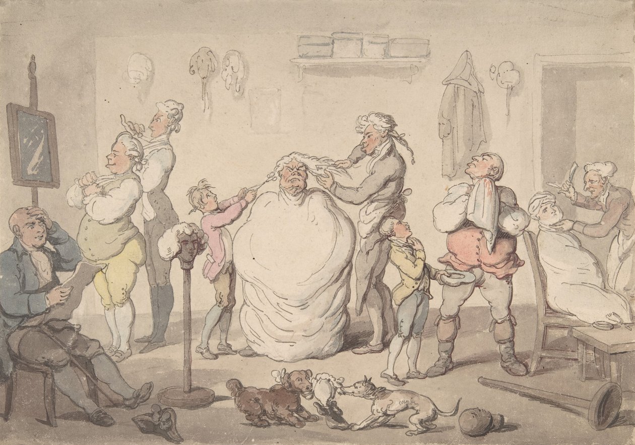 Holičství, 1785-1805. od Thomas Rowlandson