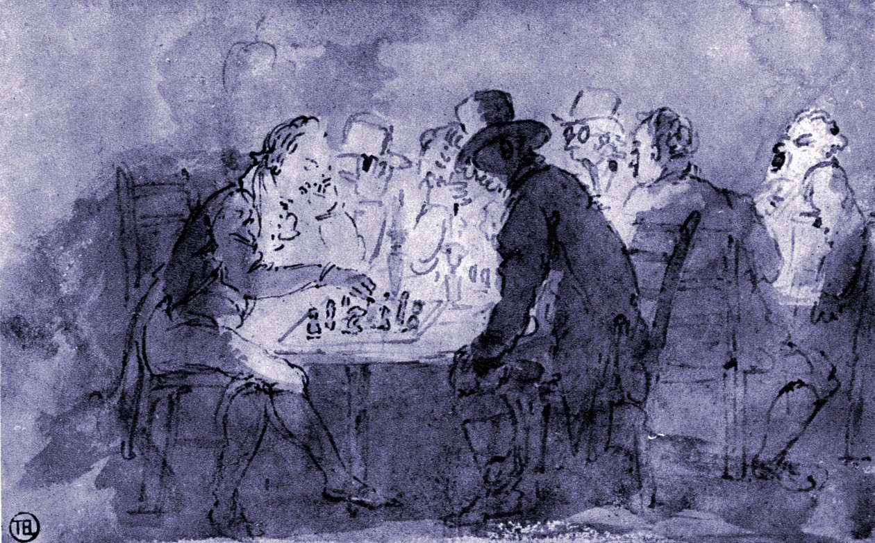 "Hráči šachu" od Thomas Rowlandson