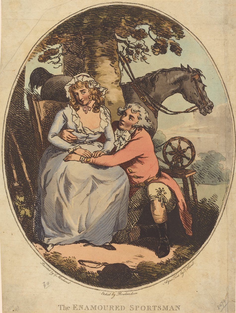 Zamilovaný sportovec. od Thomas Rowlandson