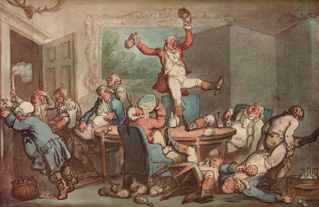 Lovecká večeře, c1780-1825. od Thomas Rowlandson
