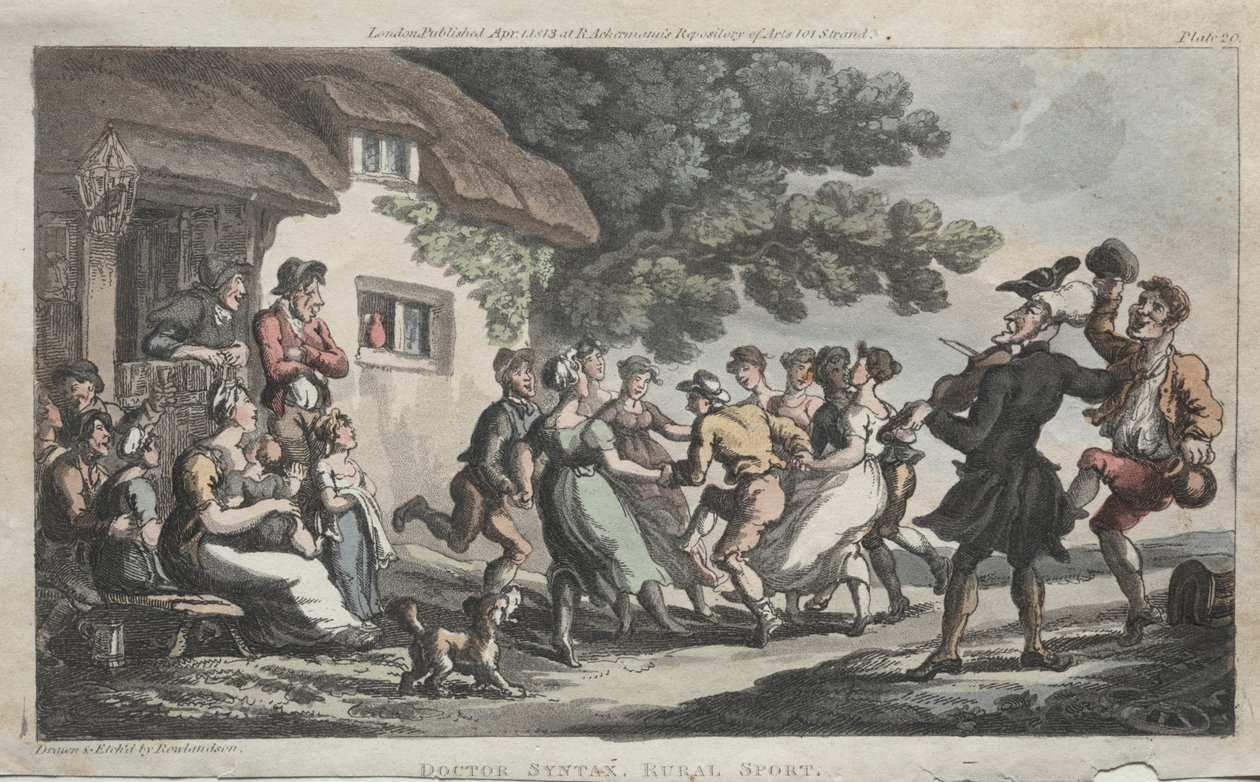 Rev. Dr. Syntax Venkovský sport od Thomas Rowlandson