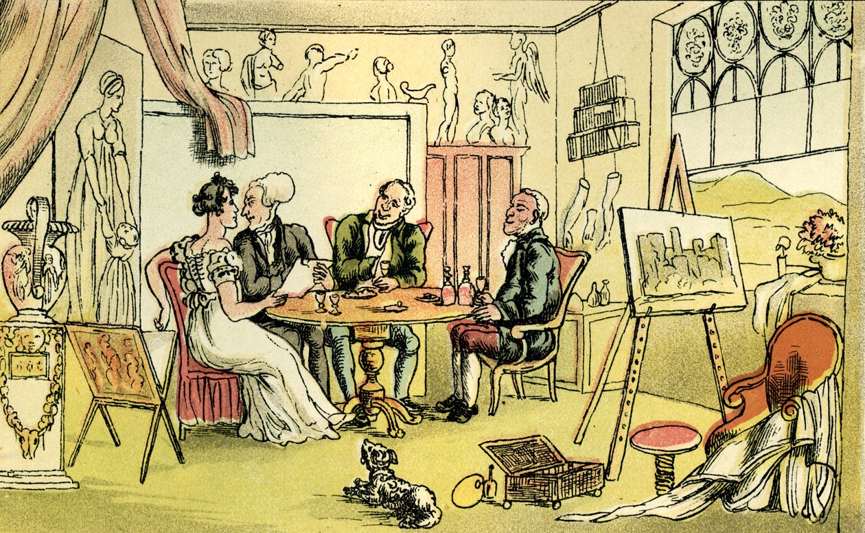 "Umělcův pokoj" od Thomas Rowlandson