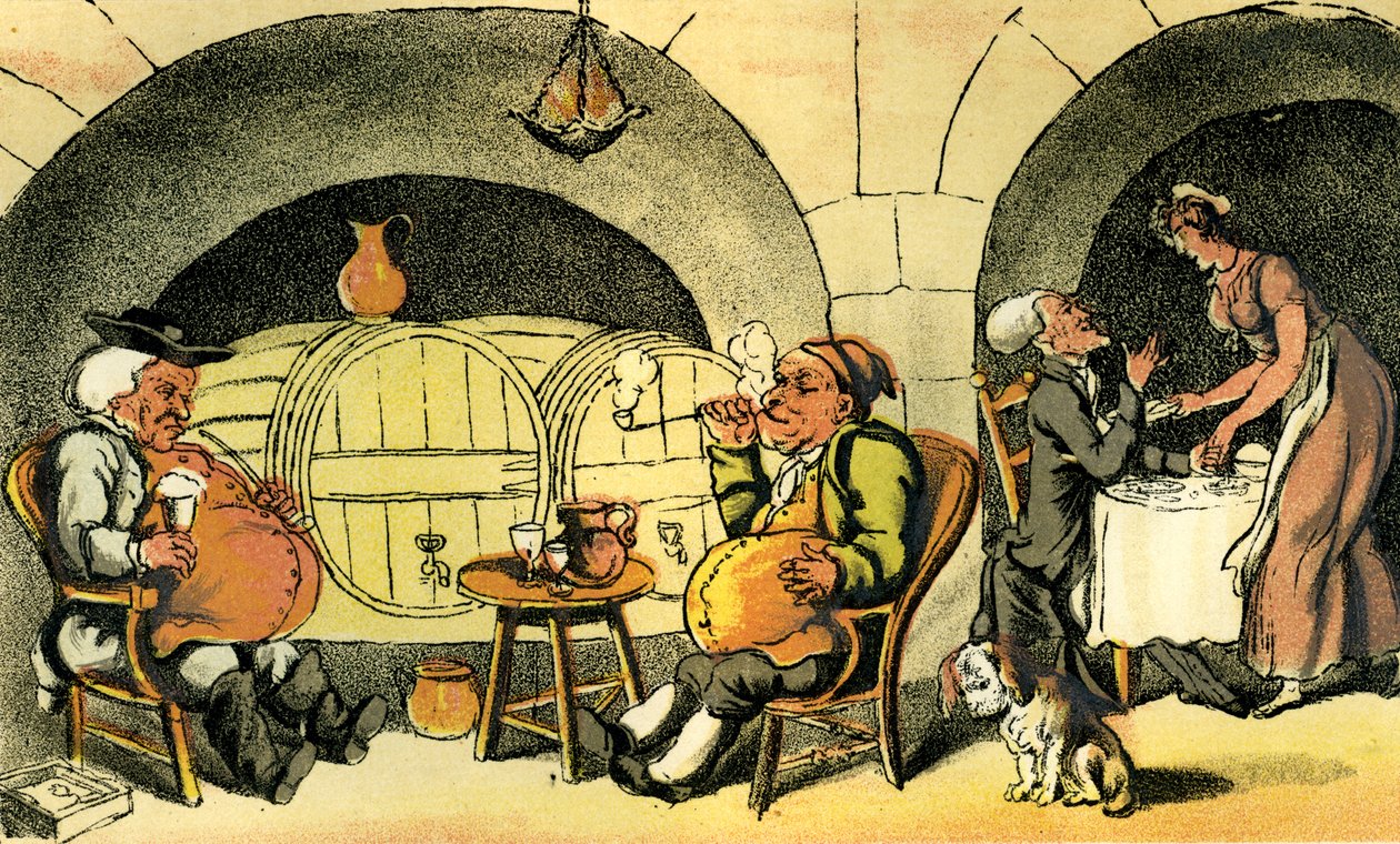 "Sklepní kvarteto" od Thomas Rowlandson