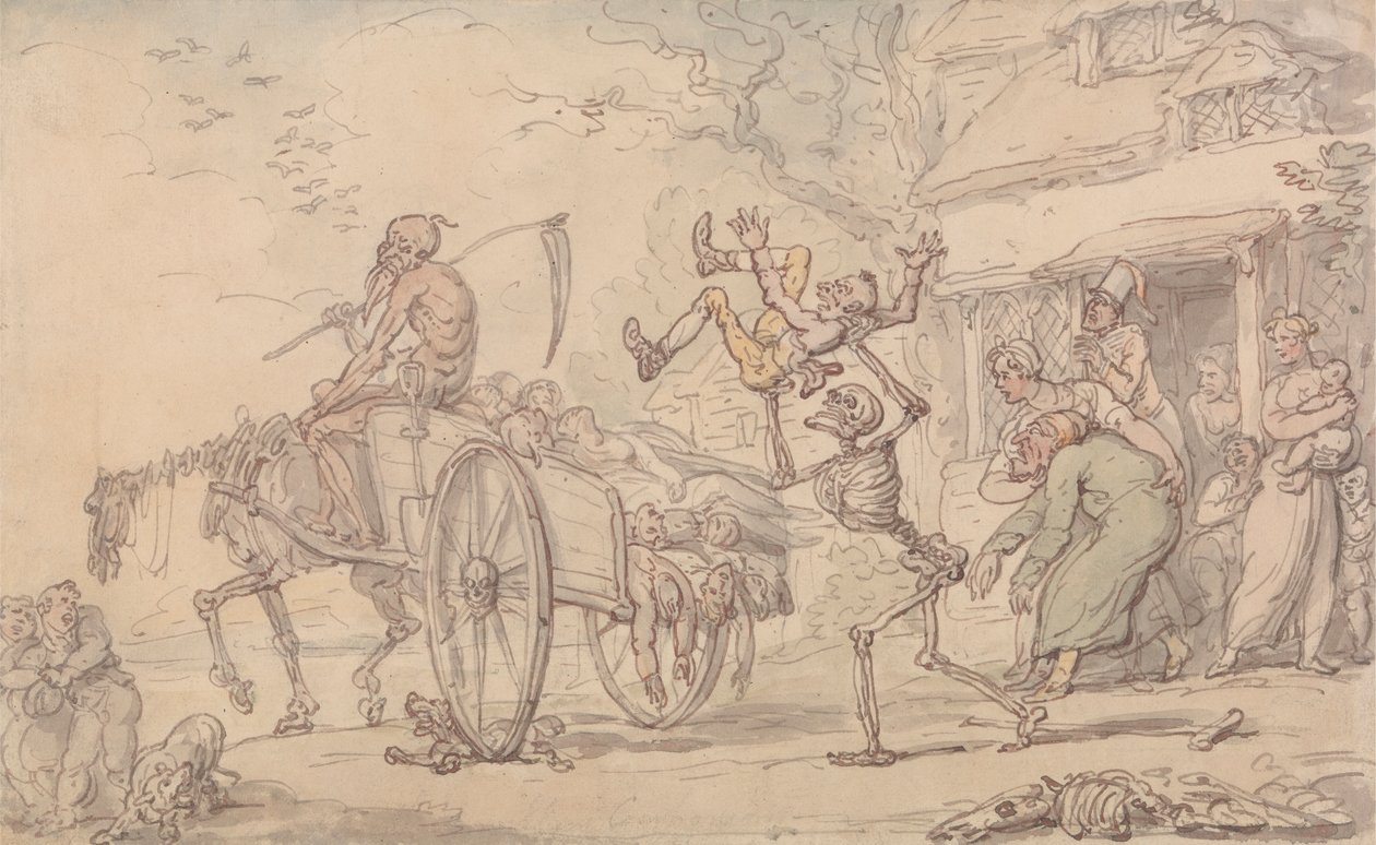 Čas a smrt a Goody Barton od Thomas Rowlandson