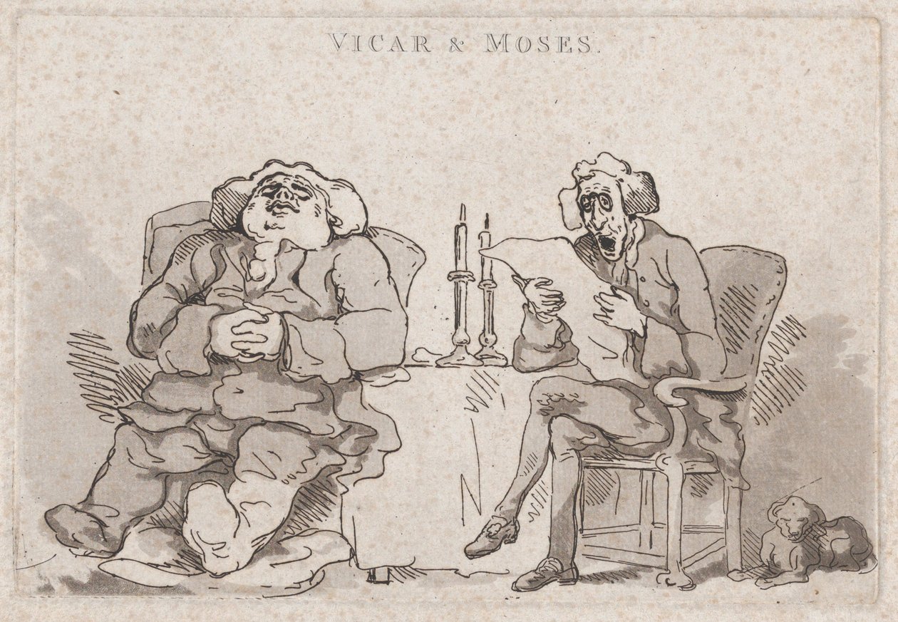 Vikář a Mojžíš, 1786., 1786. od Thomas Rowlandson