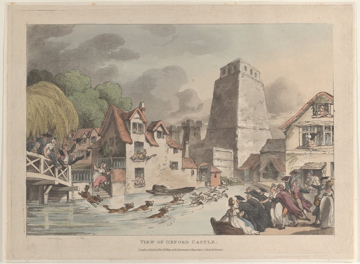 Pohled na Oxford Castle, 1809., 1809. od Thomas Rowlandson