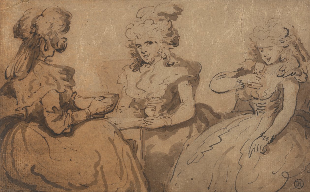 Ženy pijí punč od Thomas Rowlandson