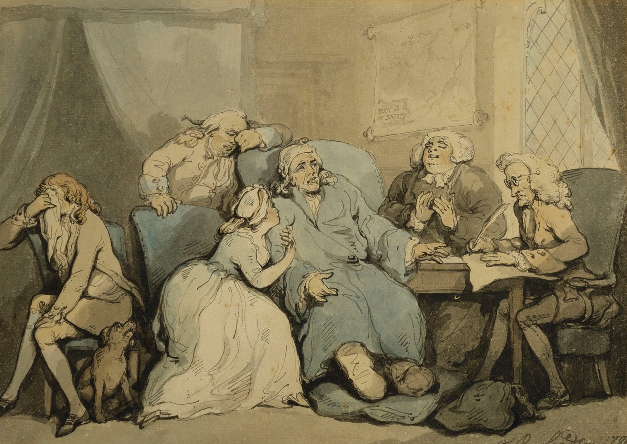 Psaní vůle, 1786 od Thomas Rowlandson