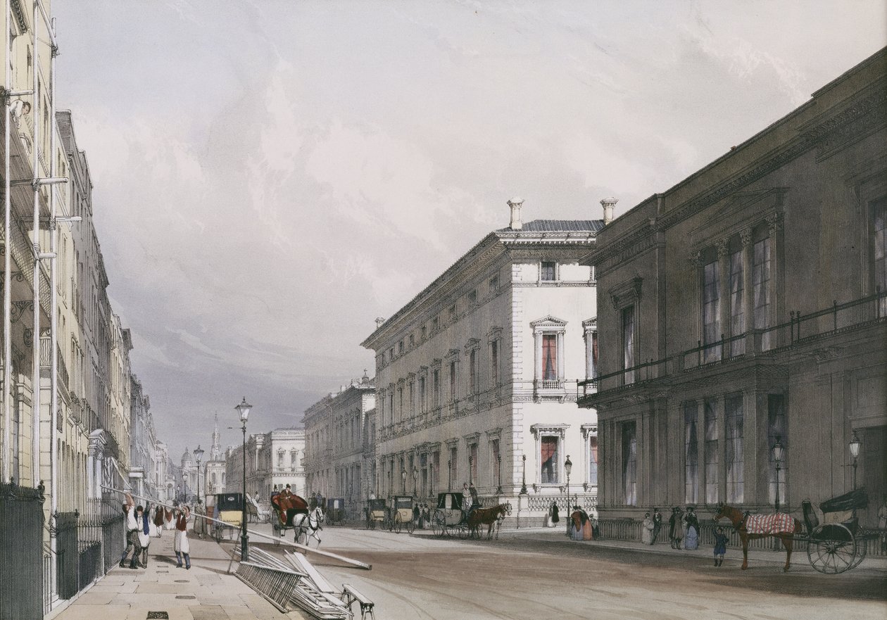 Pall Mall: Club Houses, 1842, od Thomas Shotter Boys