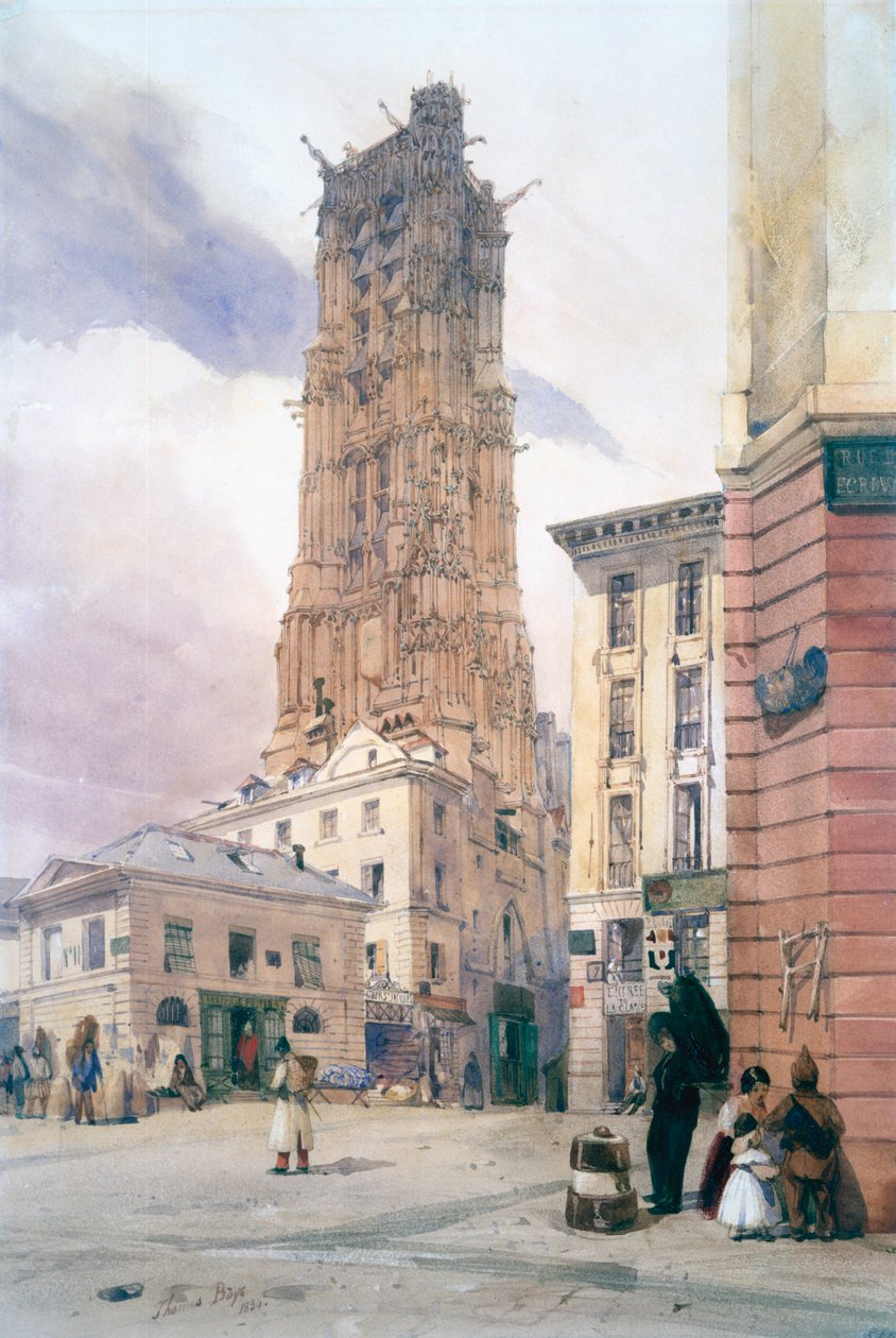 St Jacques Tower, 1834 od Thomas Shotter Boys