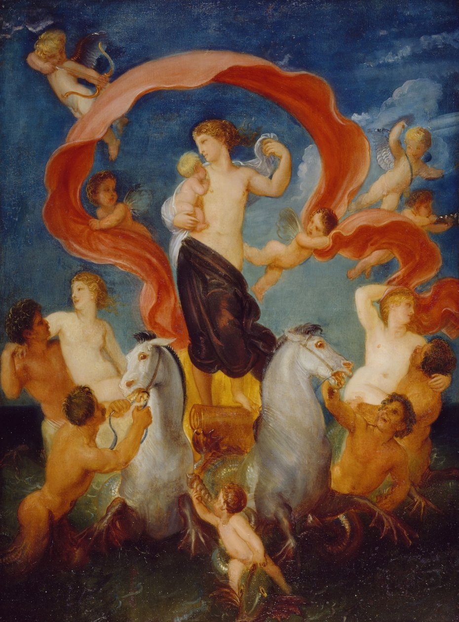 Amfitrit, 1775-1830. od Thomas Stothard