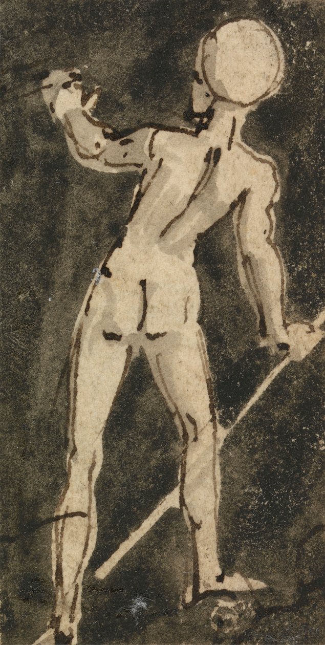 Zadní strana nahé postavy od Thomas Stothard