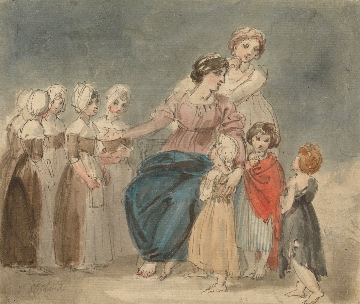 Charitativní děti a malé vagabondy od Thomas Stothard