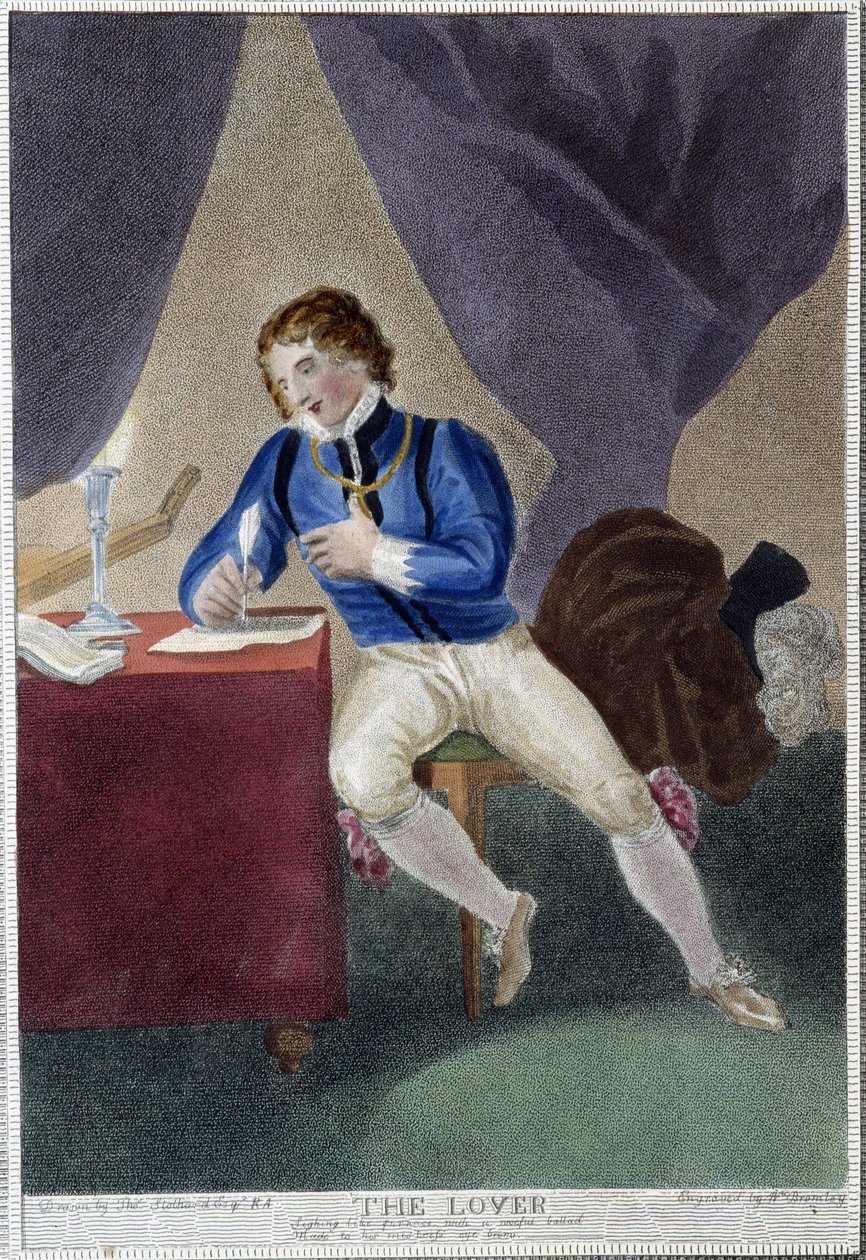 Muž, který píše milostný dopis od Thomas Stothard