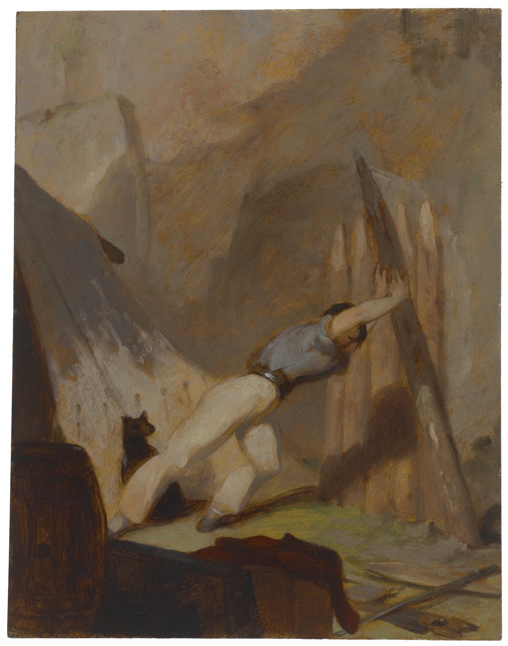 Stavba krytu, c.1856 od Thomas Sully