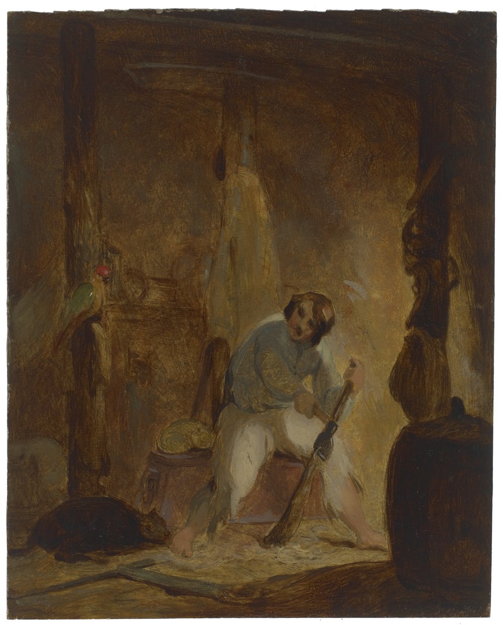 V jeho jeskyni, c. 1856 od Thomas Sully