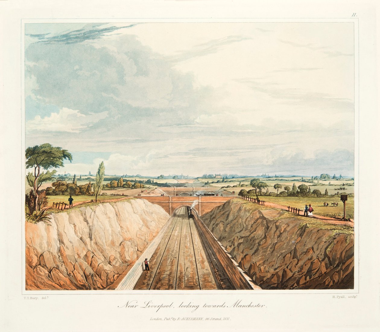 „Poblíž Liverpoolu, díváme se směrem k Manchesteru“, 1831 od Thomas Talbot Bury