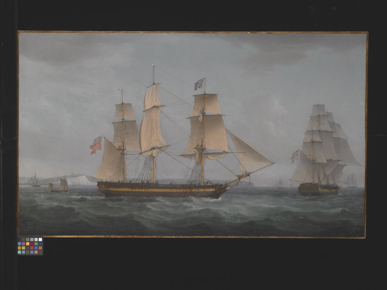 Off the Dover Coast (olej na plátně) od Thomas Whitcombe