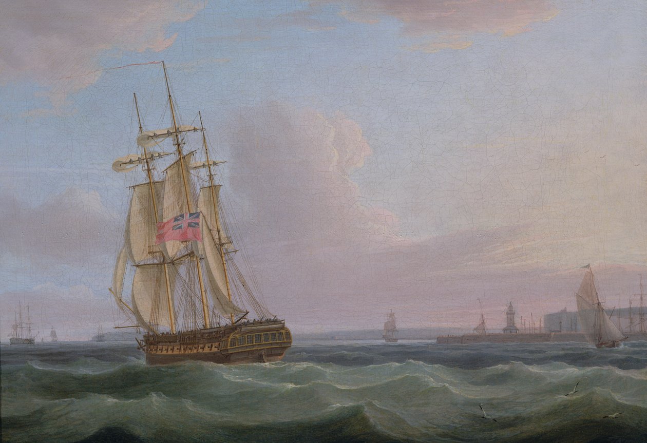 Odeslání z Doveru, kolem 1760 od Thomas Whitcombe