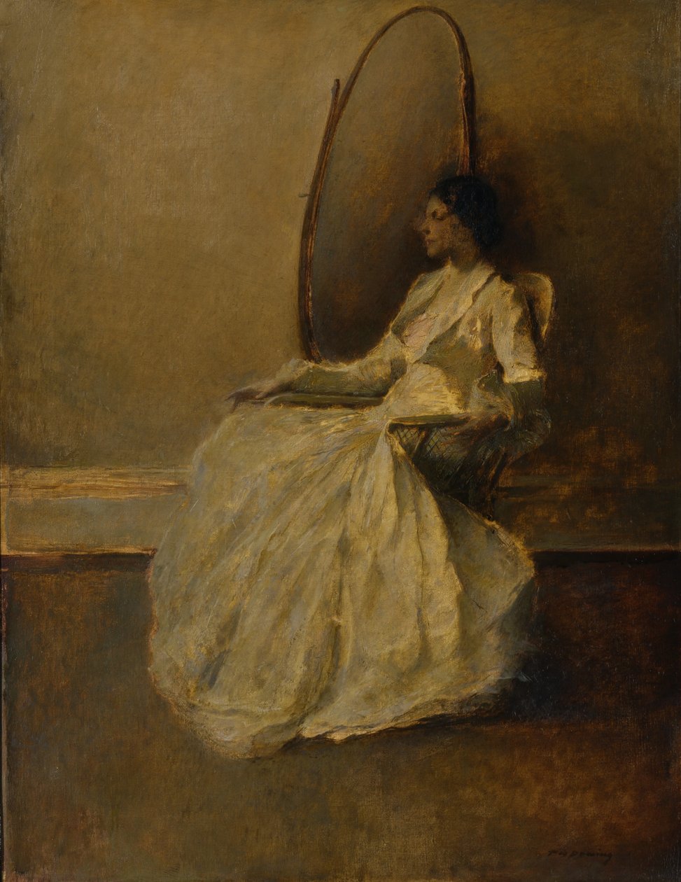 Dáma v bílém (č. 1) od Thomas Wilmer Dewing