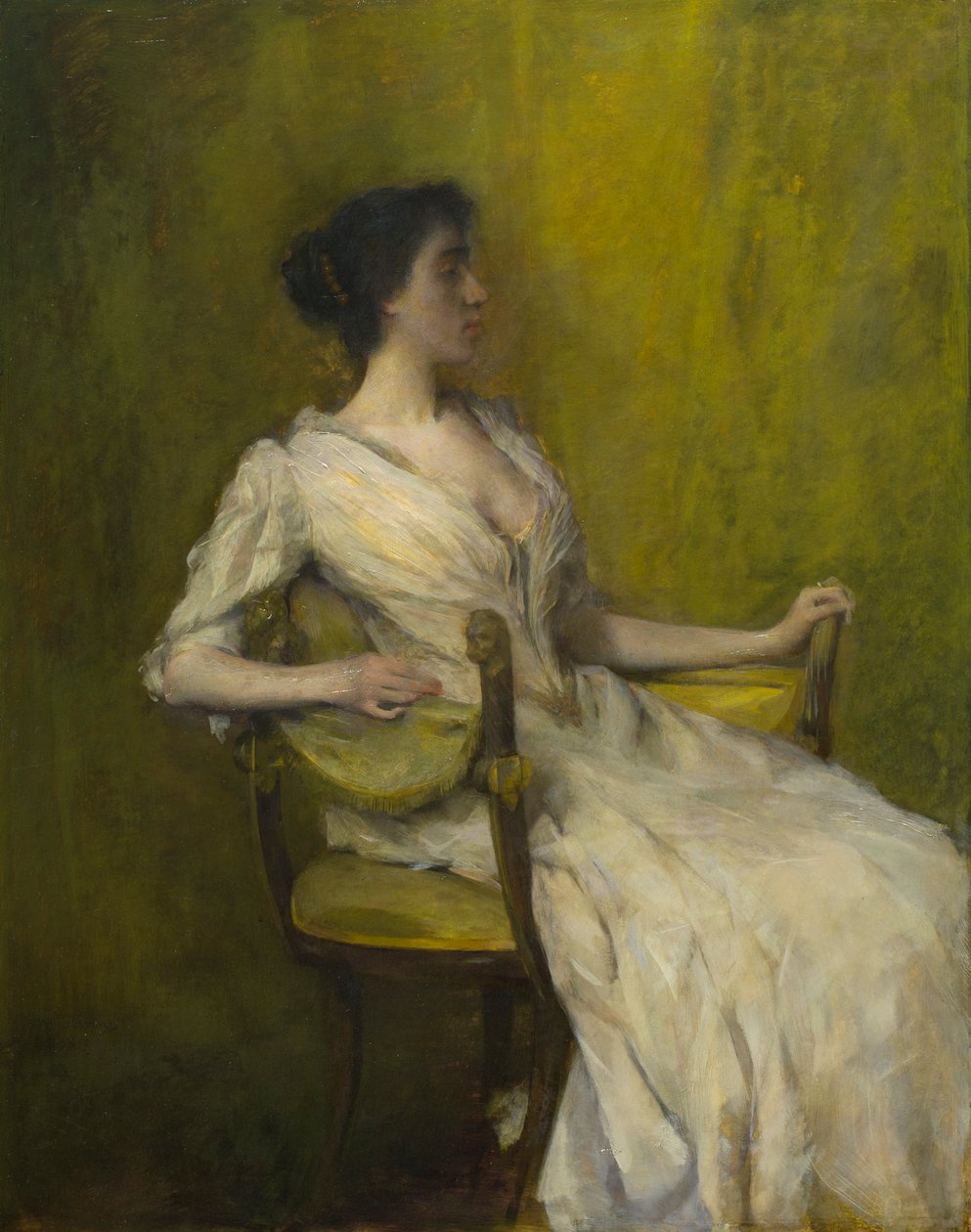 Dáma v bílém od Thomas Wilmer Dewing