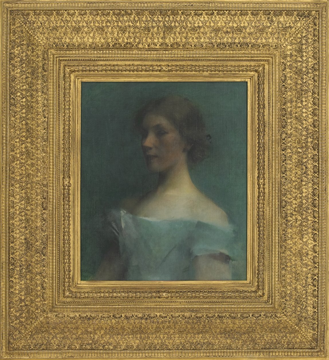 Portrét v modrém, 1898 od Thomas Wilmer Dewing