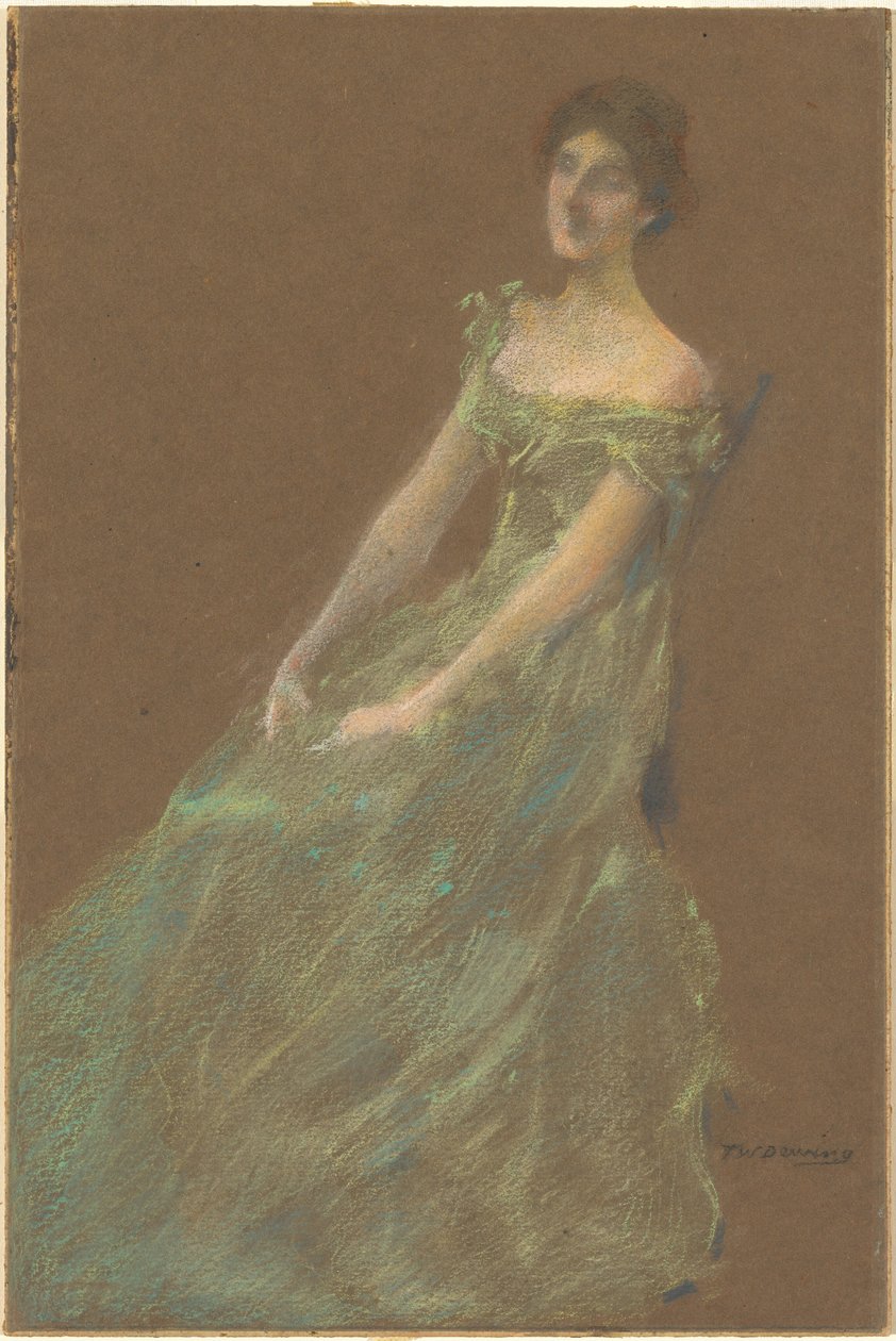 Zelené šaty od Thomas Wilmer Dewing
