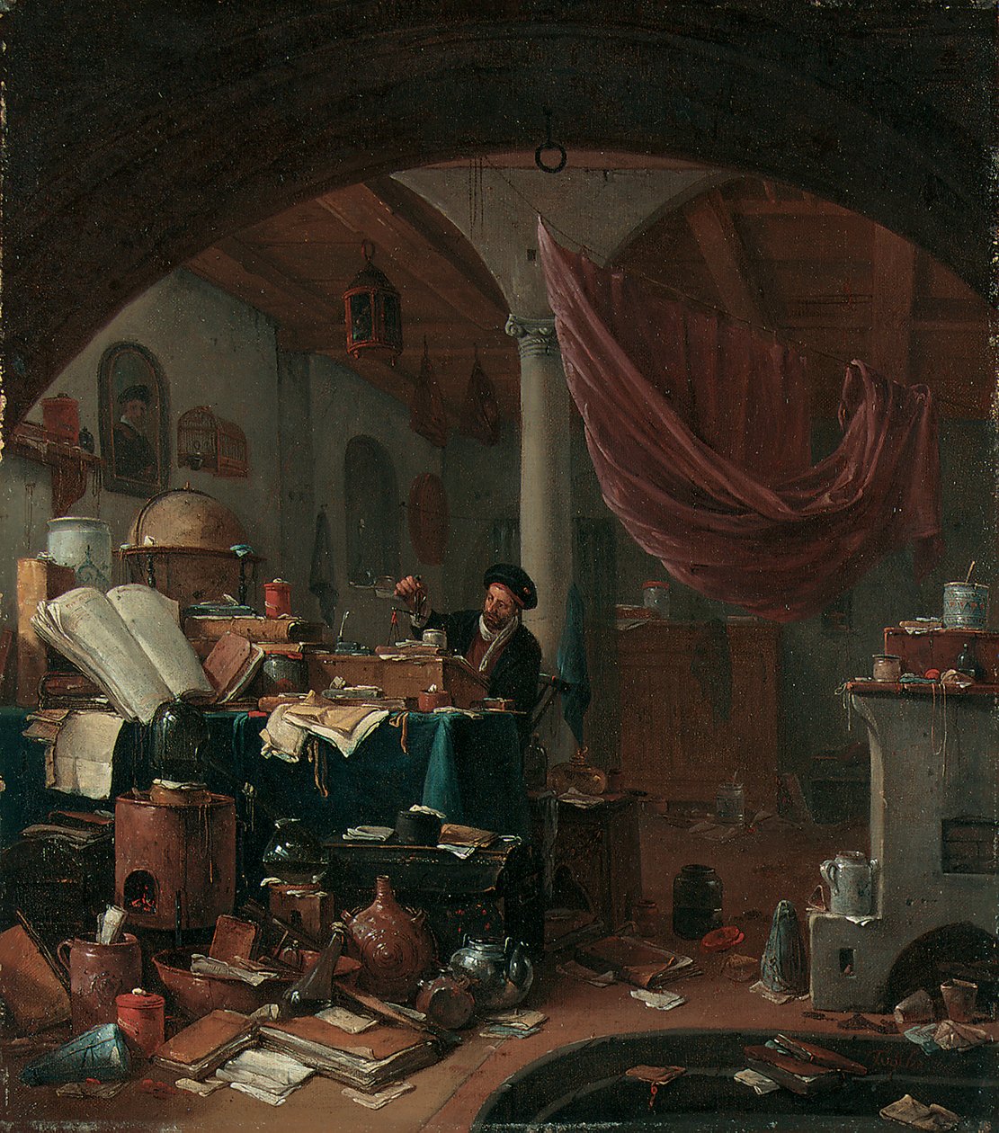 Alchymista ve své pracovně od Thomas Wyck