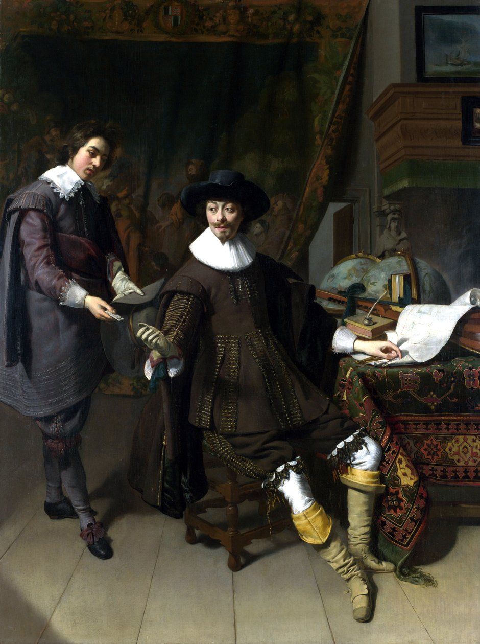 Constantijn Huygens a jeho úředník od Thomas de Keyser