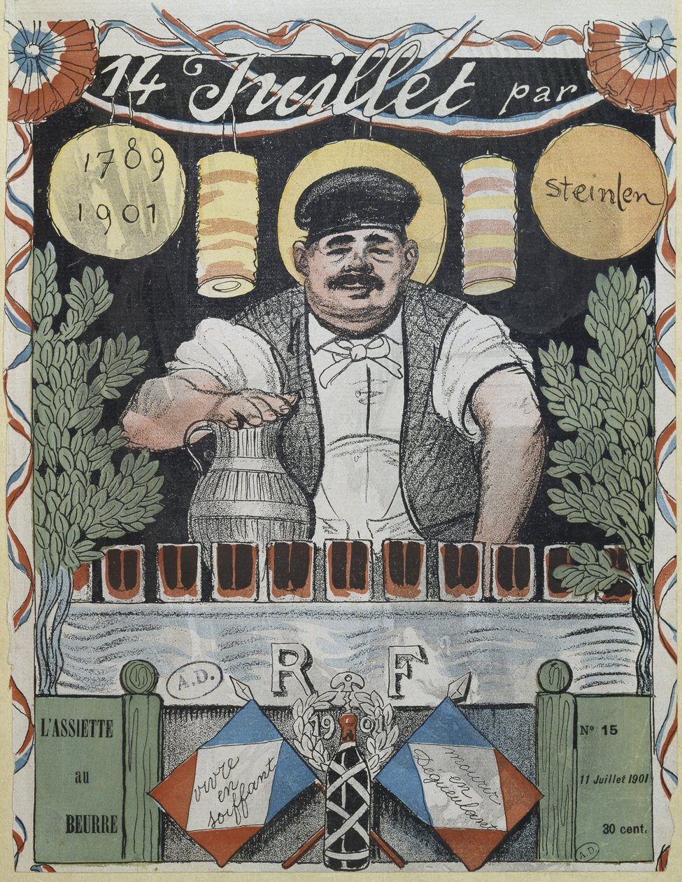 14. července, obchodník s vínem, ilustrace na obálce z "L